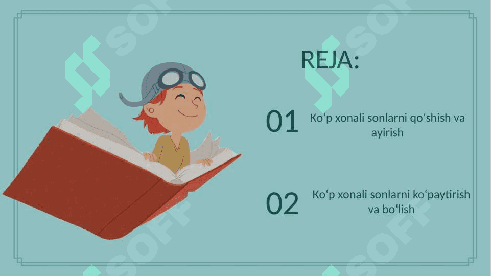Koʽp xonali nomanfiy butun sonlar ustida arifmetik amallarni oʽrgatish metodikasi 2
