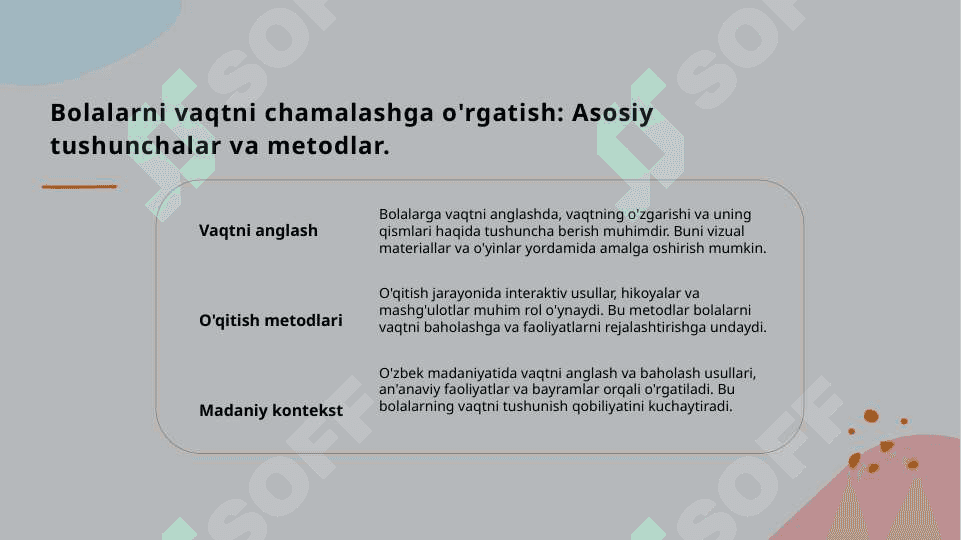 Bolalarda vaqtni chamalashga o'rgatish 3