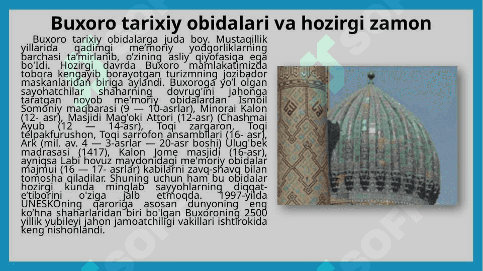 Buxoro tarixi “Qadimdan bugungacha” 6