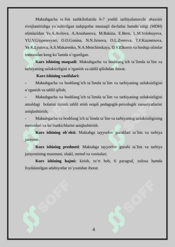 Taʼlim tizimida maktabgacha taʼlim tashkilotlarining ahamiyati tutgan oʻrni va uni istiqboli 4