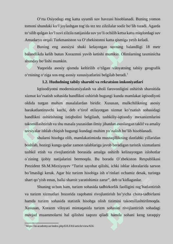 Xorazm viloyati turizm salohiyatini baholash 8