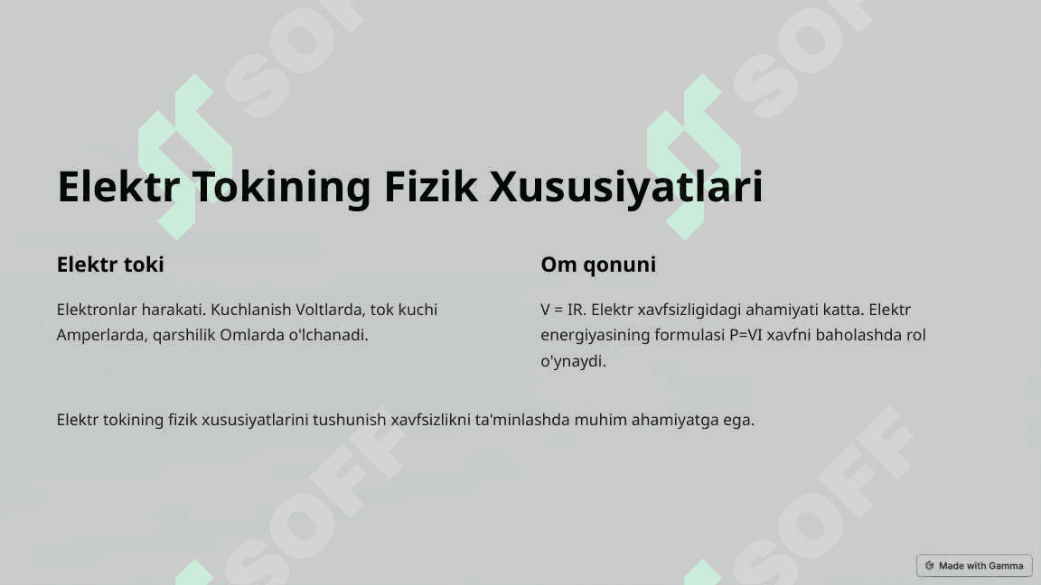 Elektr xavfsizligi 2