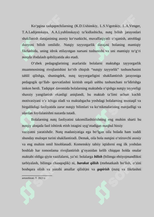 Boshlang‘ich sinflarda nutq oʻstirish vositalaridan foydalanish 8