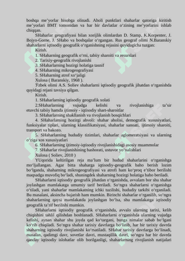 Shaxarlar rivojlanishi va urbanizatsiya 4