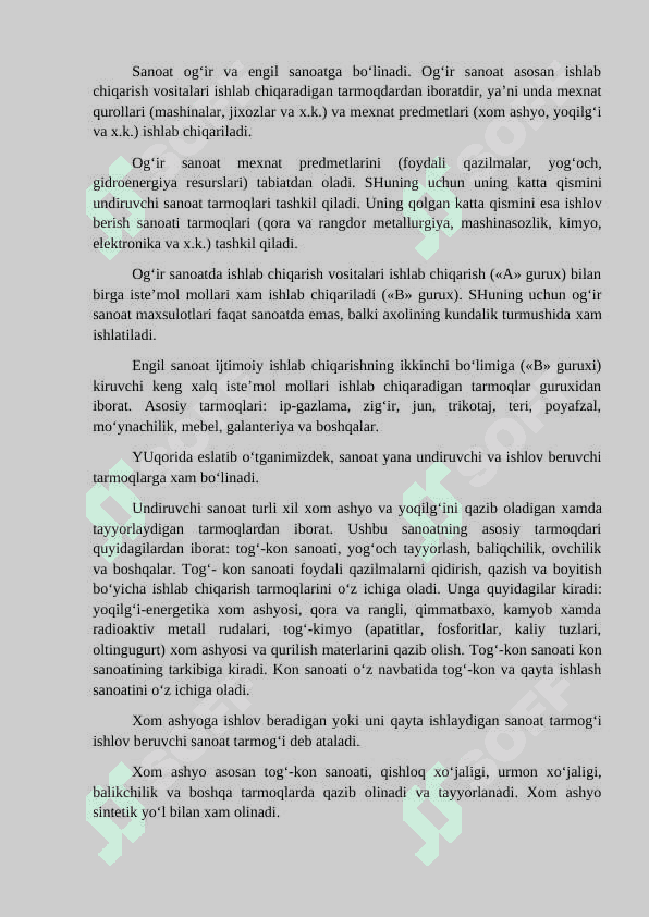 Sanoat va qishloq xo‘jaligi geografiyasi 5