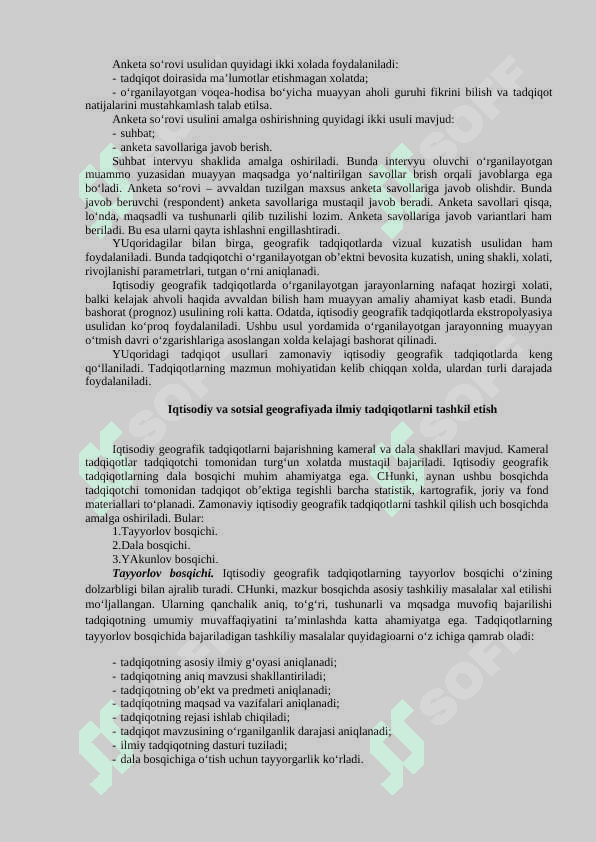 Iqtisodiy va ijtimoiy geografiya fanning tadqiqot usullari 3