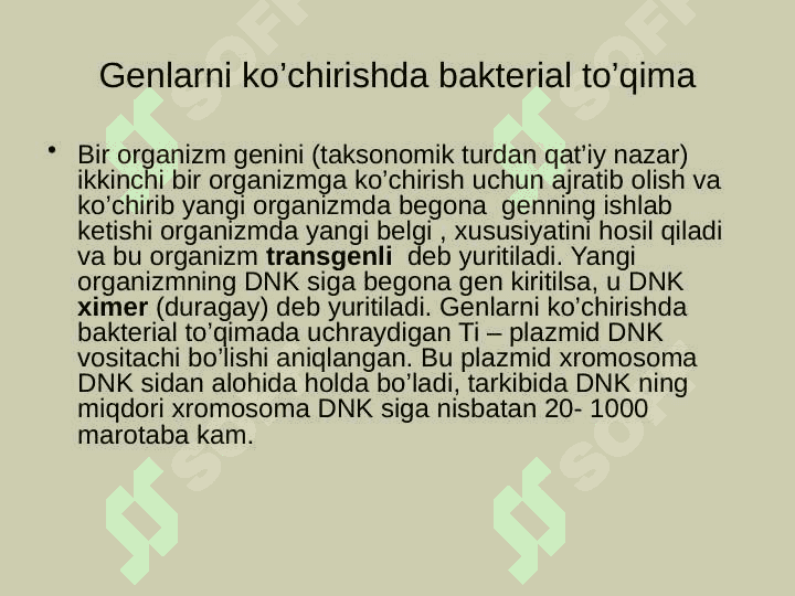 Gen muhandisligi asoslari 7
