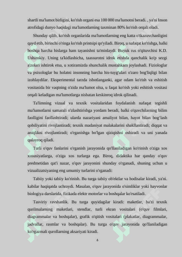 8- sinf darslarini o’qitishda muzey materiallaridan foydalanish 6