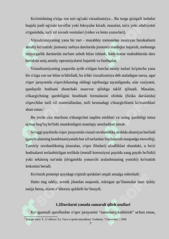 8- sinf darslarini o’qitishda muzey materiallaridan foydalanish 7
