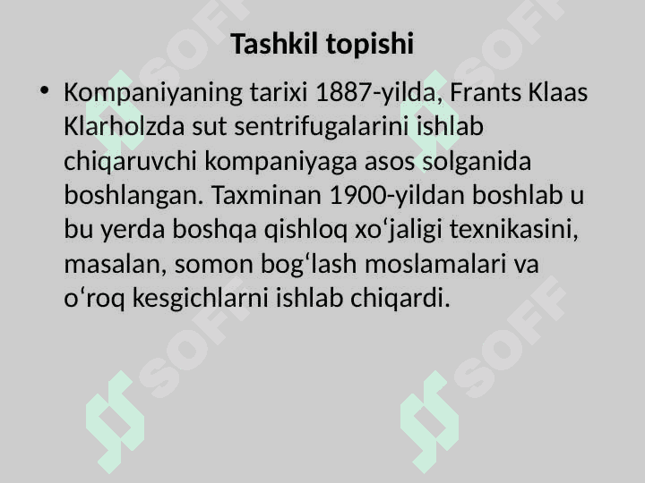 Claas kompaniyasi 3