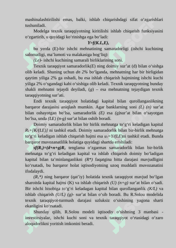 IQTISODIY O‘SISHNING NEOKLASSIK MODELLARI 8