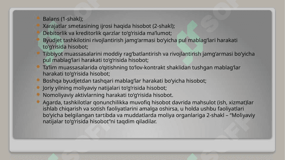 BYUDJET TASHKILOTLARIDA MOLIYAVIY HISOBOTLAR 4