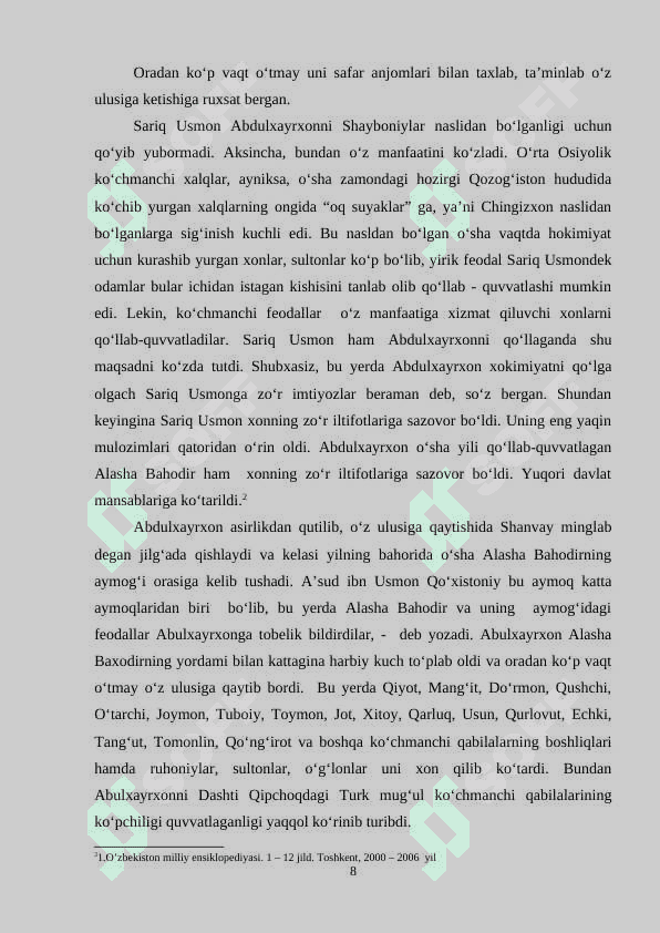 Shayboniylar davri tarixini yoritishda arxiv materiallaridan foydalanish 7