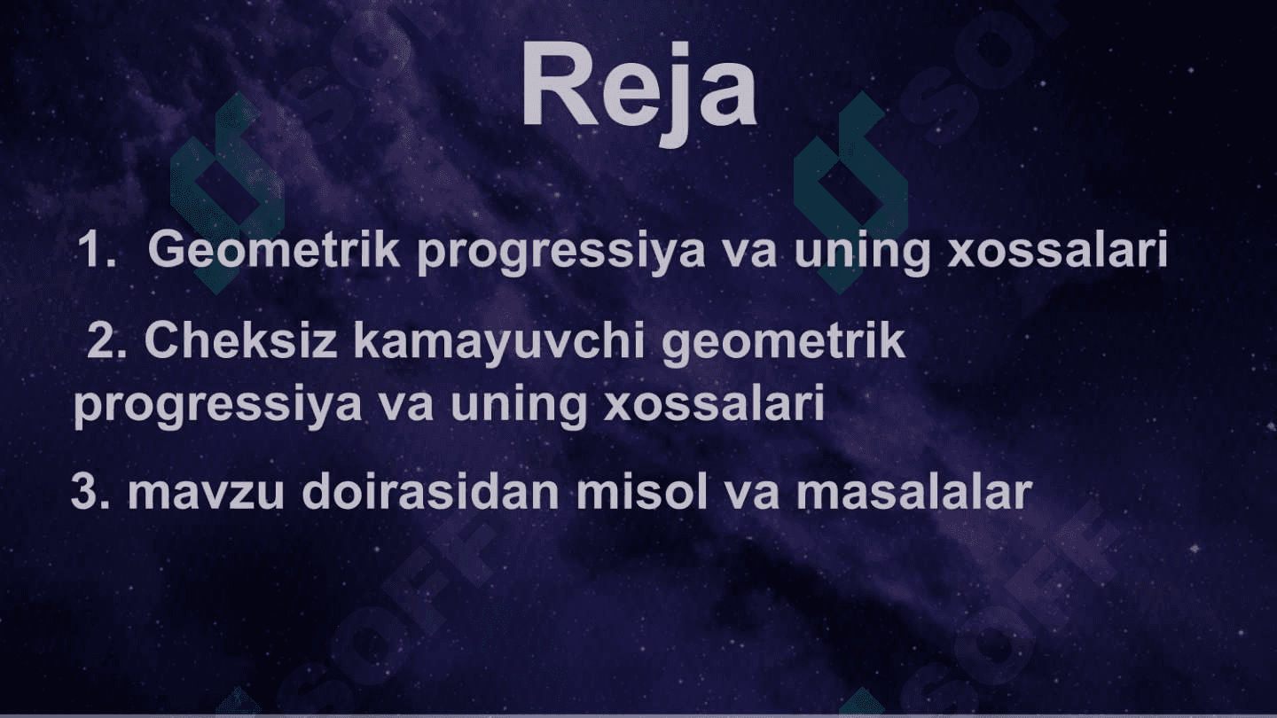 Geometrik progressiya 2