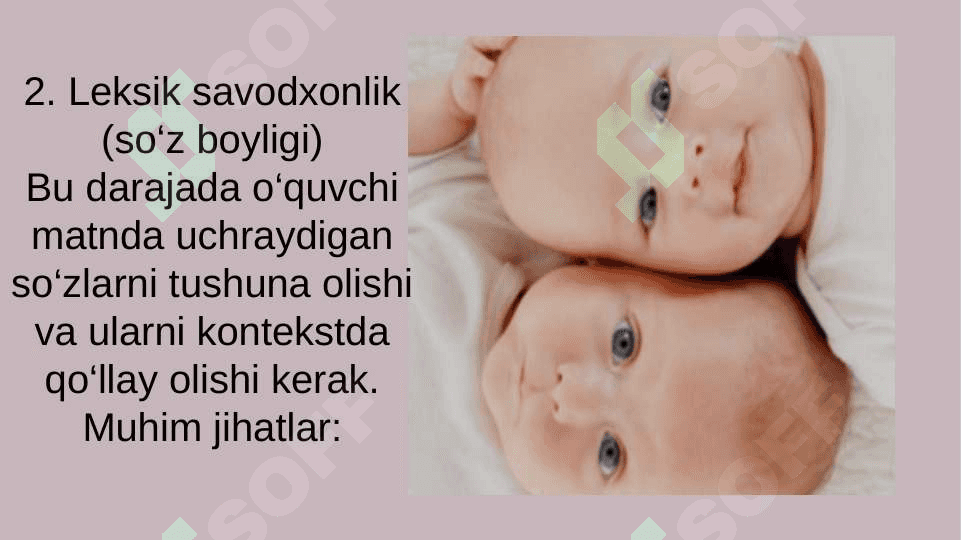 O'qish savodxonligi qamrov doirasining tuzilishini 4