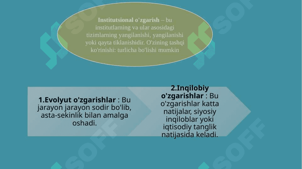 Institutsional o'zgarishlar va institutlar o'zgarishlari 4