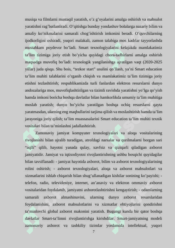 HUQUQSHUNOSLIK FANINI O'QITISHDA ZAMONAVIY AXBOROT TEXNOLOGIYALARIDAN FOYDALANISH VA UNING DARS SIFATIGA TA'SIRI. 7