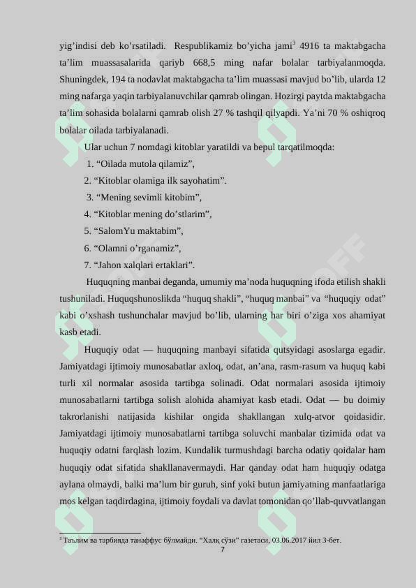 huquqiy tarbiya jarayonini tashkil etishda didaktik materiallardan foydalanish 7
