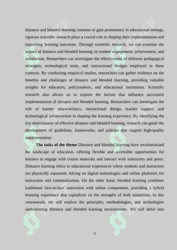 DISTANCE AND BLENDED LEARNING 3