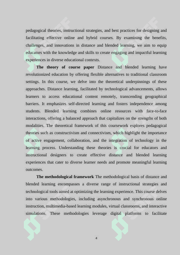 DISTANCE AND BLENDED LEARNING 4