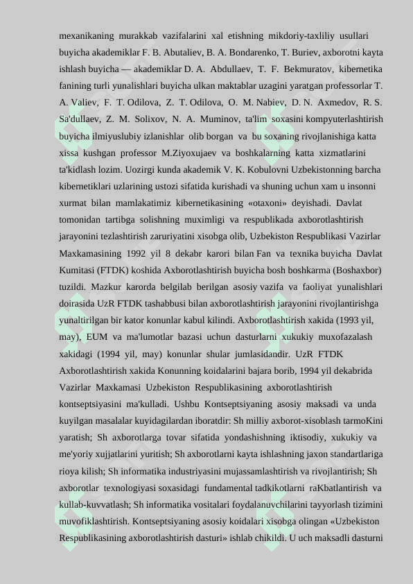 VATANIMIZDA INFORMATIKA FANINING RIVOJLANISH ISTIQBOLLARI 8