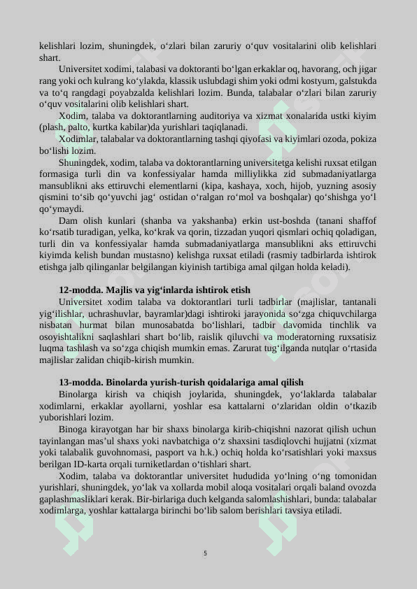 ODOB-AXLOQ KODEKSI-Universitetlar uchun 5