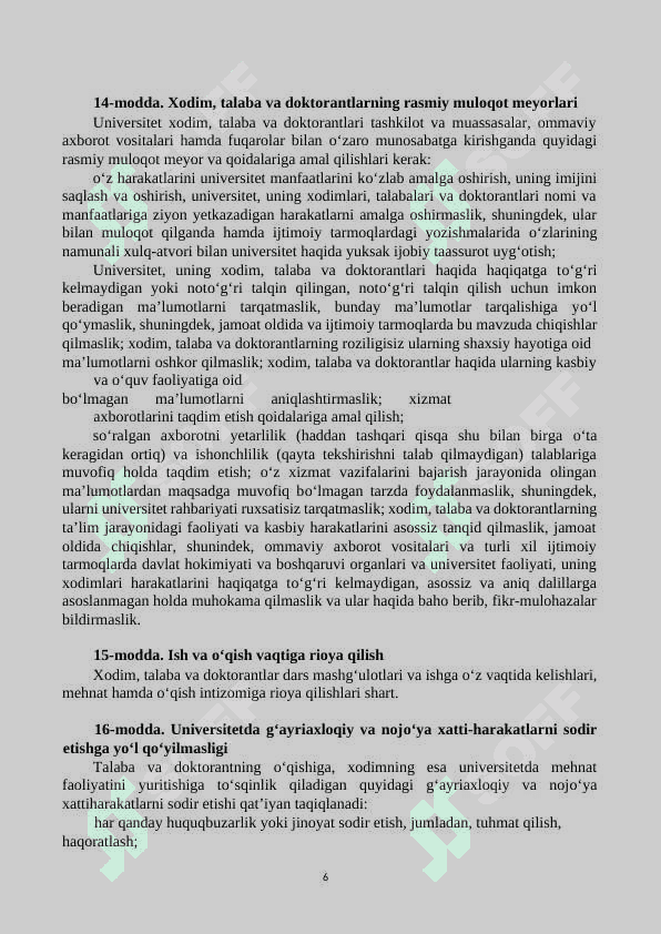 ODOB-AXLOQ KODEKSI-Universitetlar uchun 6