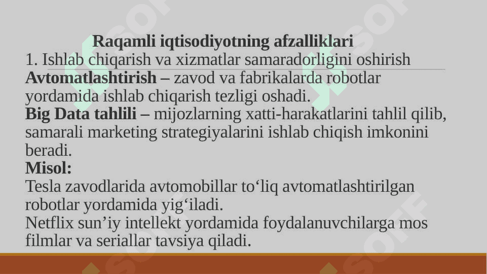 Raqamli iqtisodiyot va uning afzalliklari 7