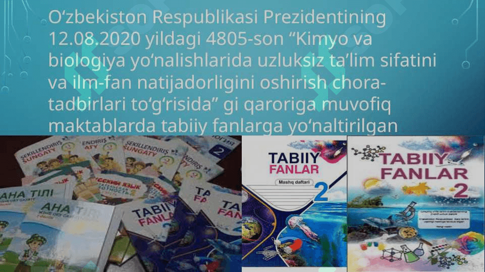 tabiiy fanlarni o’qitish metodikasi maqsadi, vazifalari 3