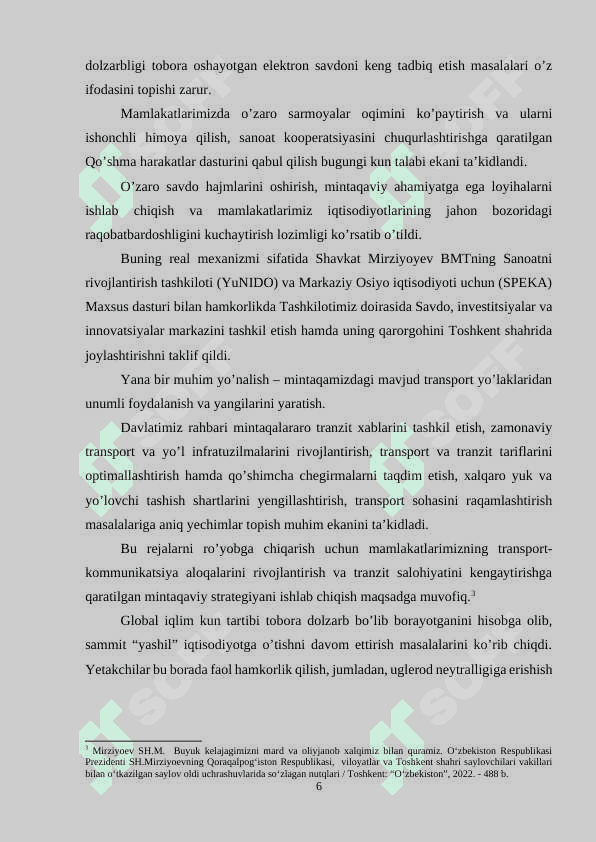 Xalqaro iqtisodiy integratsiya va O‘zbekistonning jahon hamjamiyatiga kirib borishi 6