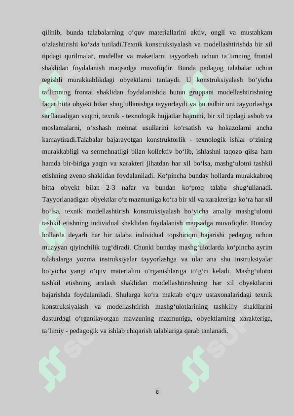 Avtomobil modelini loyhalash va modellashtirish 8