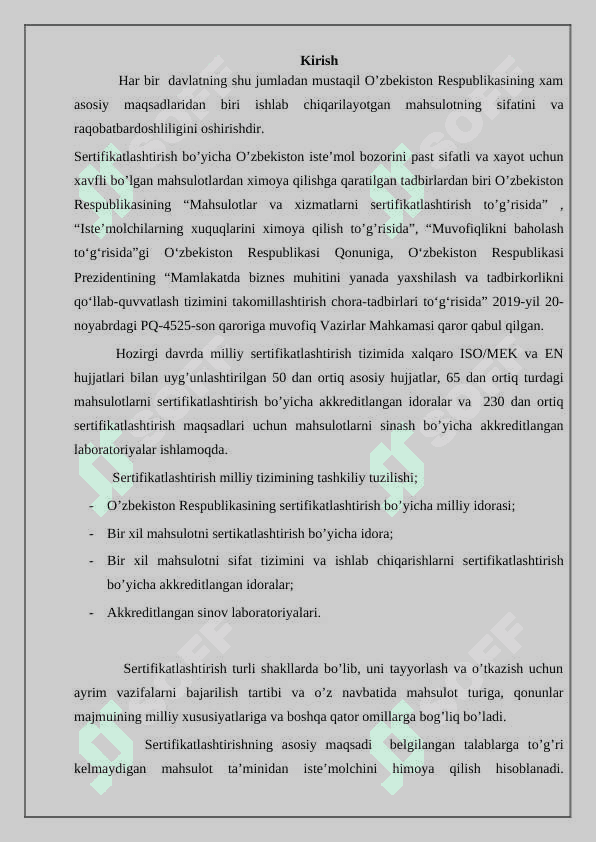 Xo’jalik elektro texnika buyumlarini sertifikatlashtirish sinovlarini o’tkazish 2