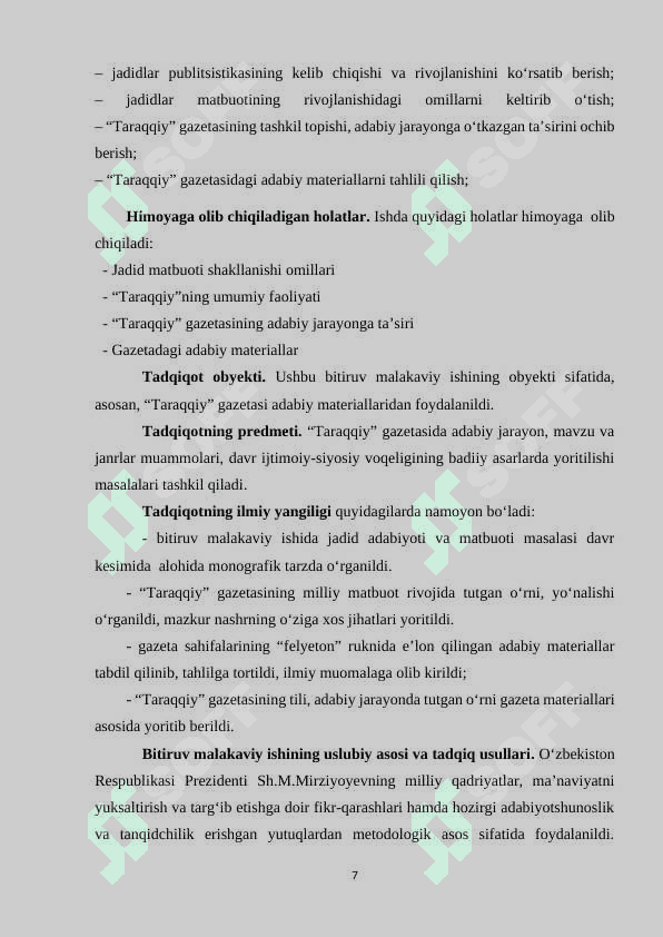 TARAQQIY GAZETASIDA ADABIY MATERIALLAR 7