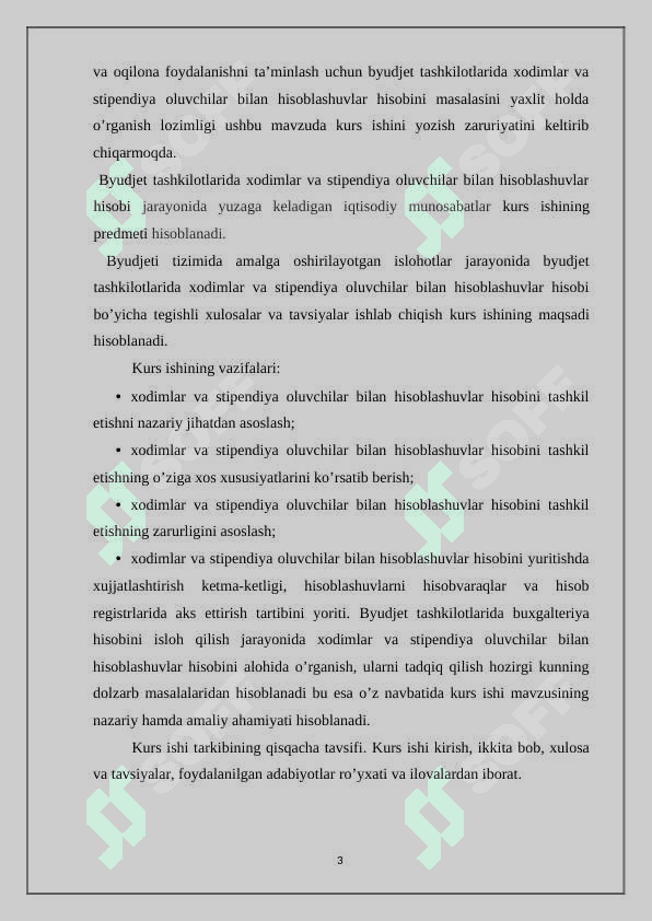 Xodimlar va stipendiya oluvchilar bilan hisoblashuvlar hisobini tashkil etishning maqsad va vaziflari 3