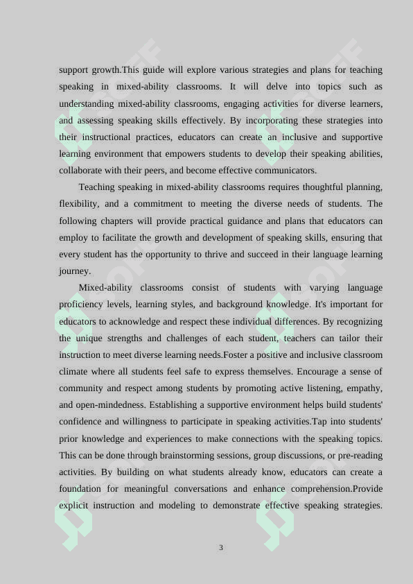 TEACHING SPEAKING IN MIXED-ABILITY CLASSES 3
