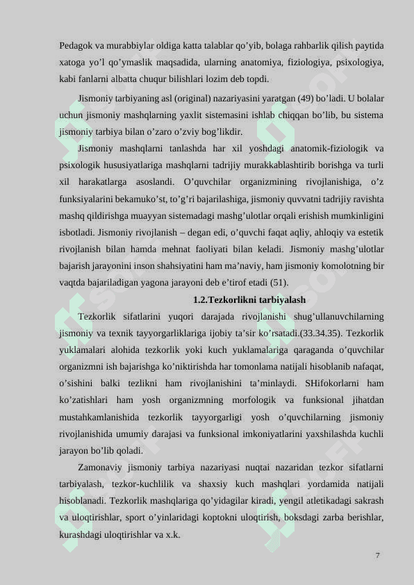Boshlang’ich sinf o'quvchilarida milliy va harakatli o'yinlar orqali jismoniy sifatlarini oshirish 7