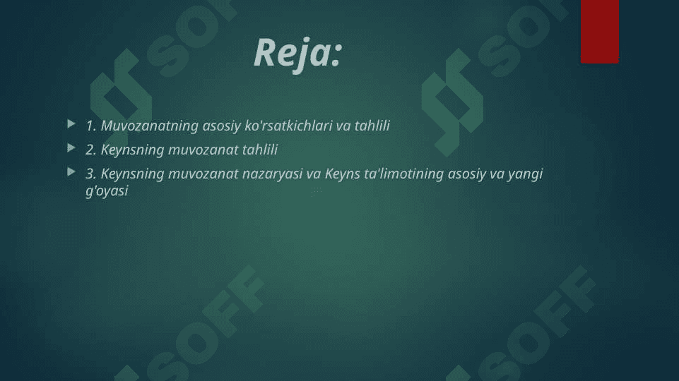 Kenysning makroiqtisodiy muvozanat nazariyasi asoslari 3