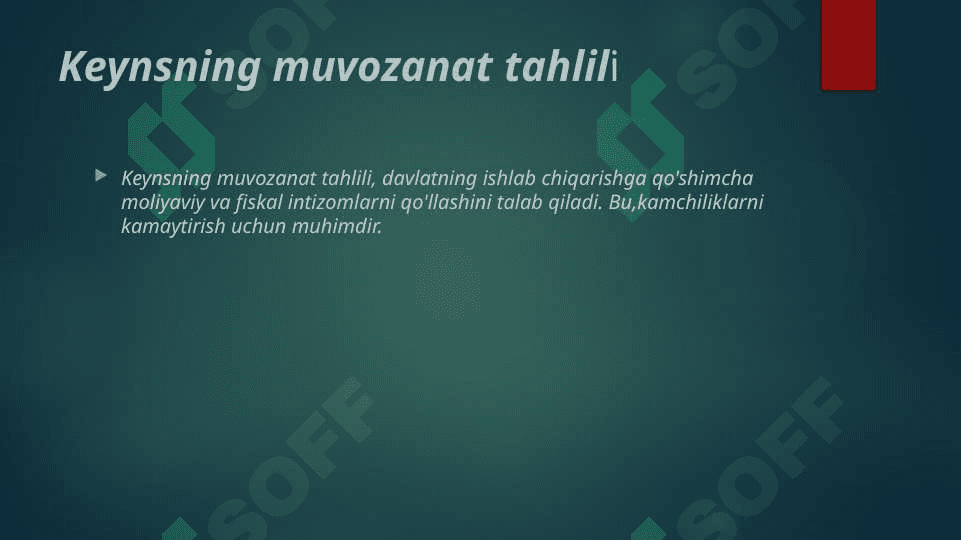 Kenysning makroiqtisodiy muvozanat nazariyasi asoslari 7