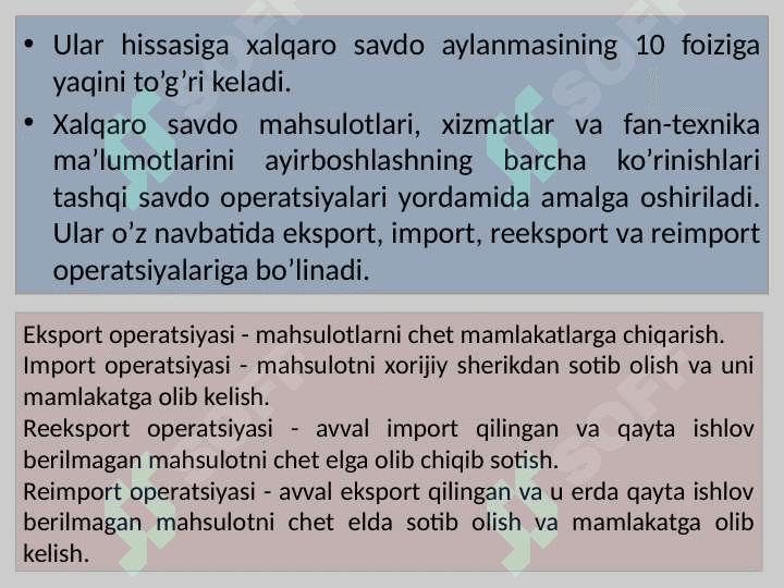 Xalqaro savdo nazariyalari 6