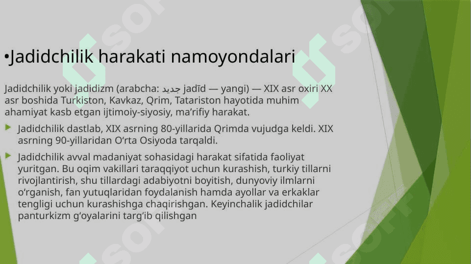 Jadidchilik harakati namoyondalari 2