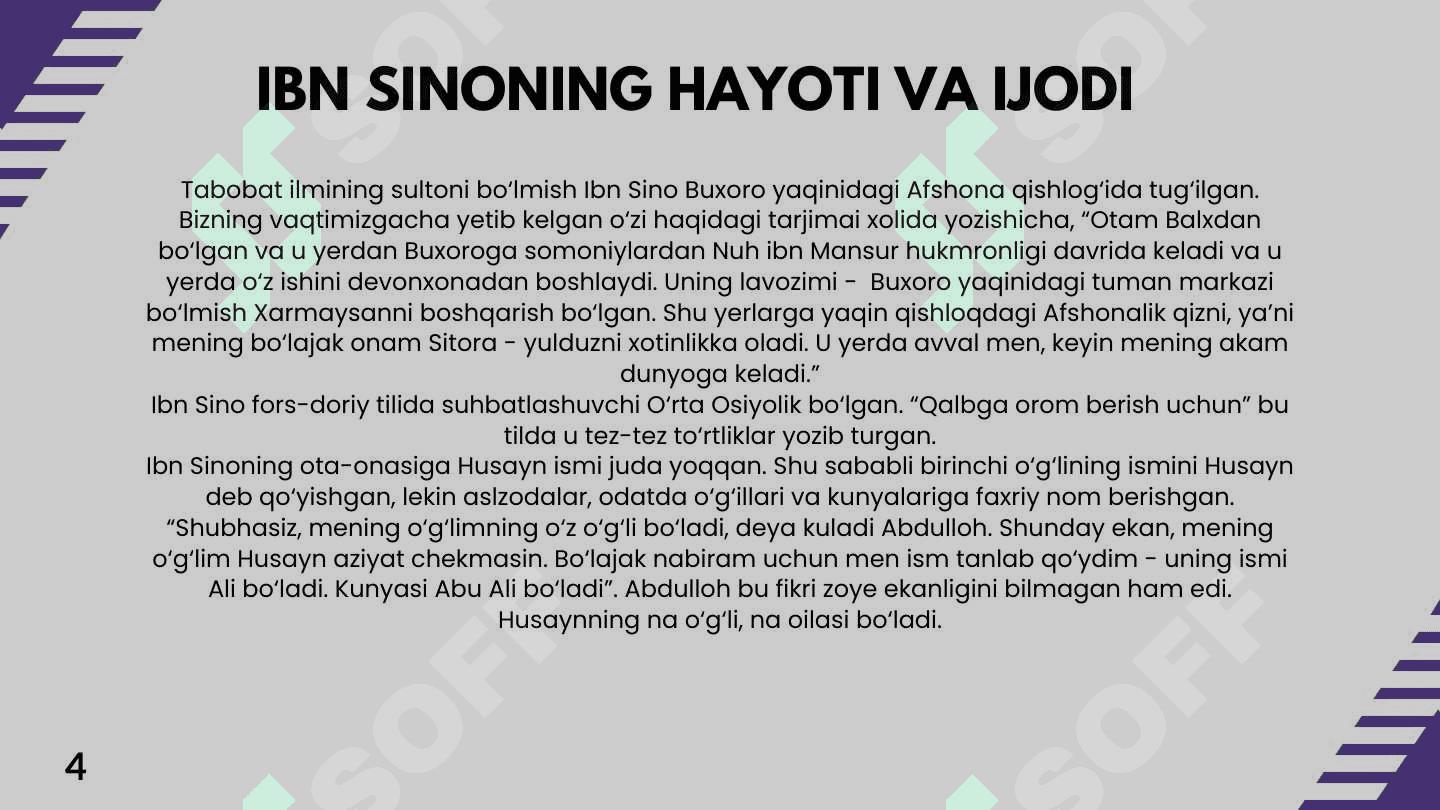 Ibn Sinoning tilshunoslikka qoʻshgan hissasi 4