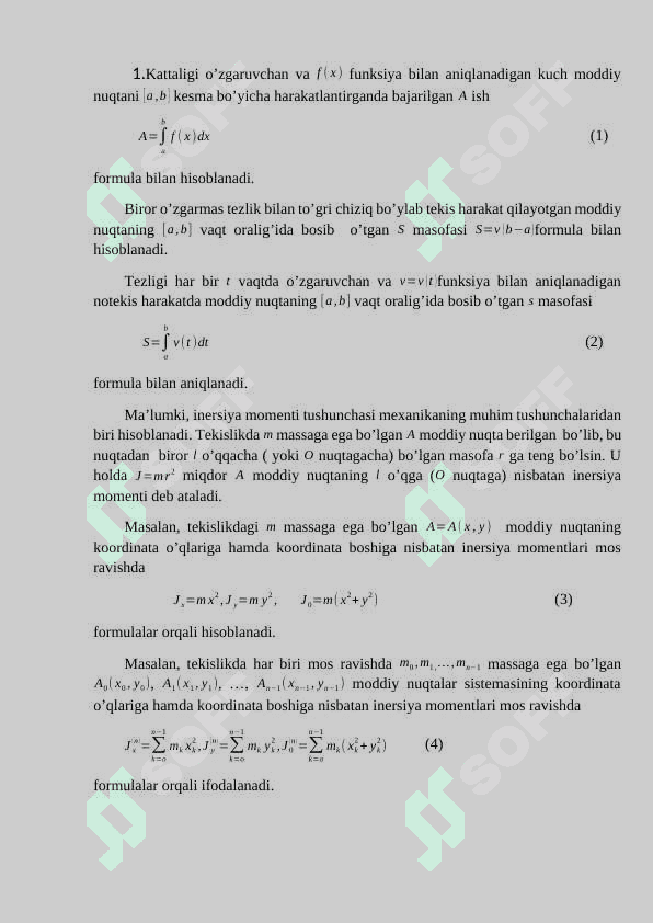 ANIQ  INTEGRALNING  ASOSIY  TADBIQLARI 5