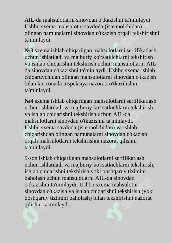 Metralogiya Sertifikatlash sxemalari.Sertifikat va muvofiqlik belgilari 3