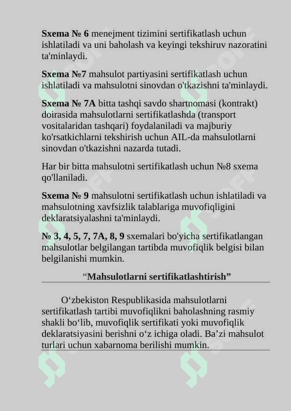 Metralogiya Sertifikatlash sxemalari.Sertifikat va muvofiqlik belgilari 4
