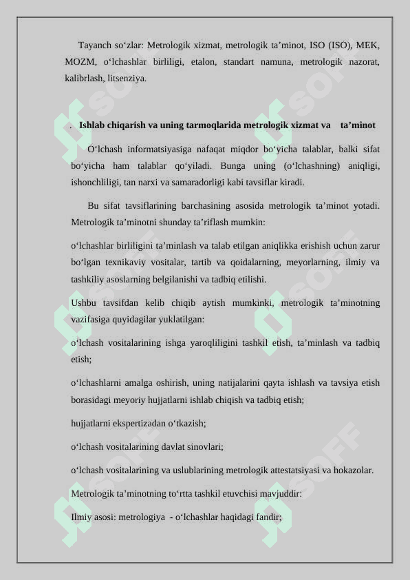 Metrologik xizmat va metrologik 2