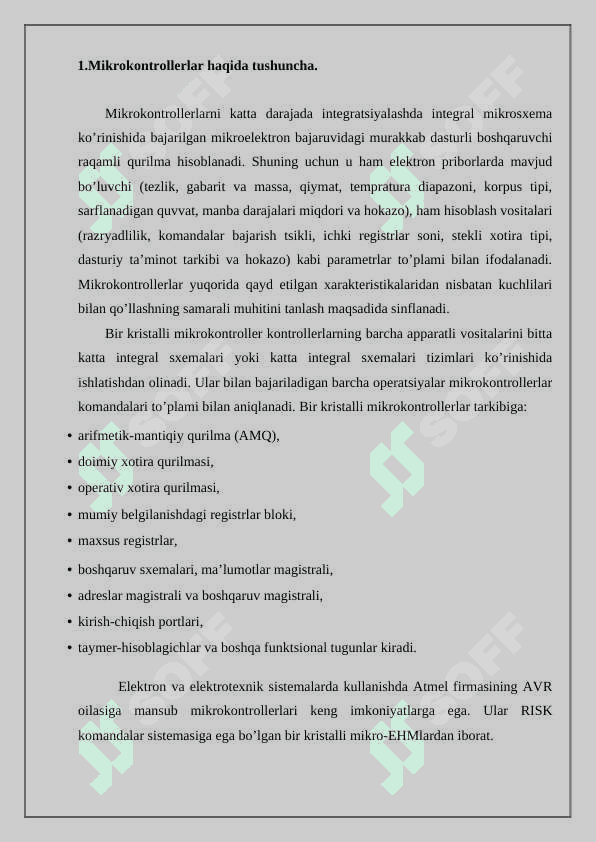 Mikrokontrollerlarni prinsipial sxemasini ishlab chiqish 2