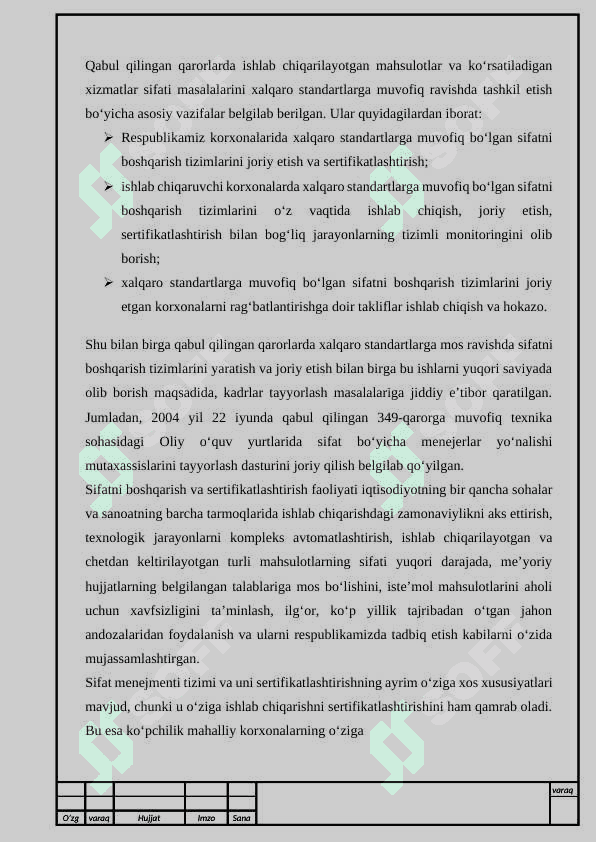 ISO 9001 standarti talablari asosida sifat menejmenti tizimi va tamoyillari 3