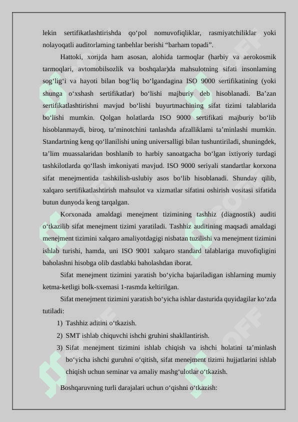 Korxona va tashkilotlarda sifat menejmenti 5