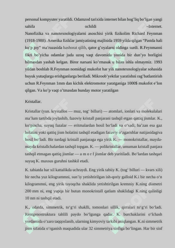 Modda tuzilishi amorf va kristall moddalar suyuqlik kristallar 3
