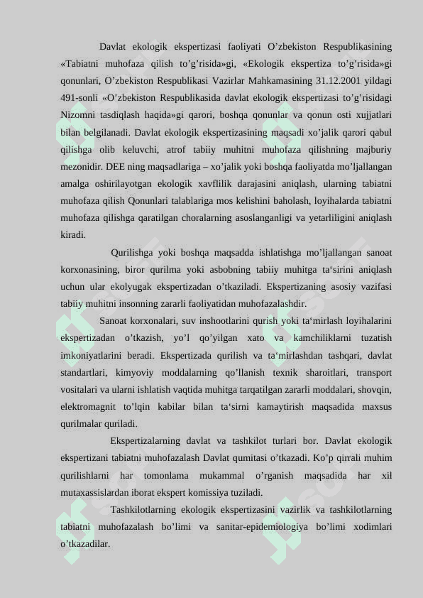 Oʻzbekiston respublikasida ekologik ekspertiza 2